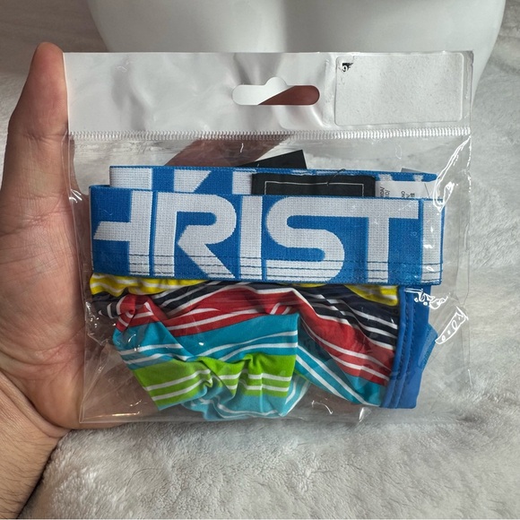 Andrew Christian Blue and Red Jockstrap with Bold Waistband - Picture 3 of 3